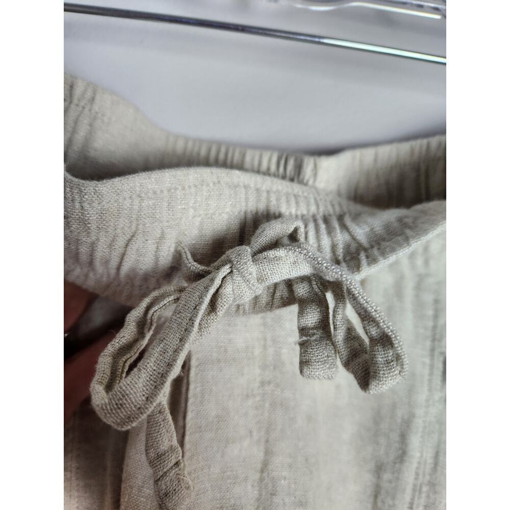 Old Navy Linen Blend High Rise Cuffed Shorts women's M Pockets beachy minimalist - Picture 3 of 9